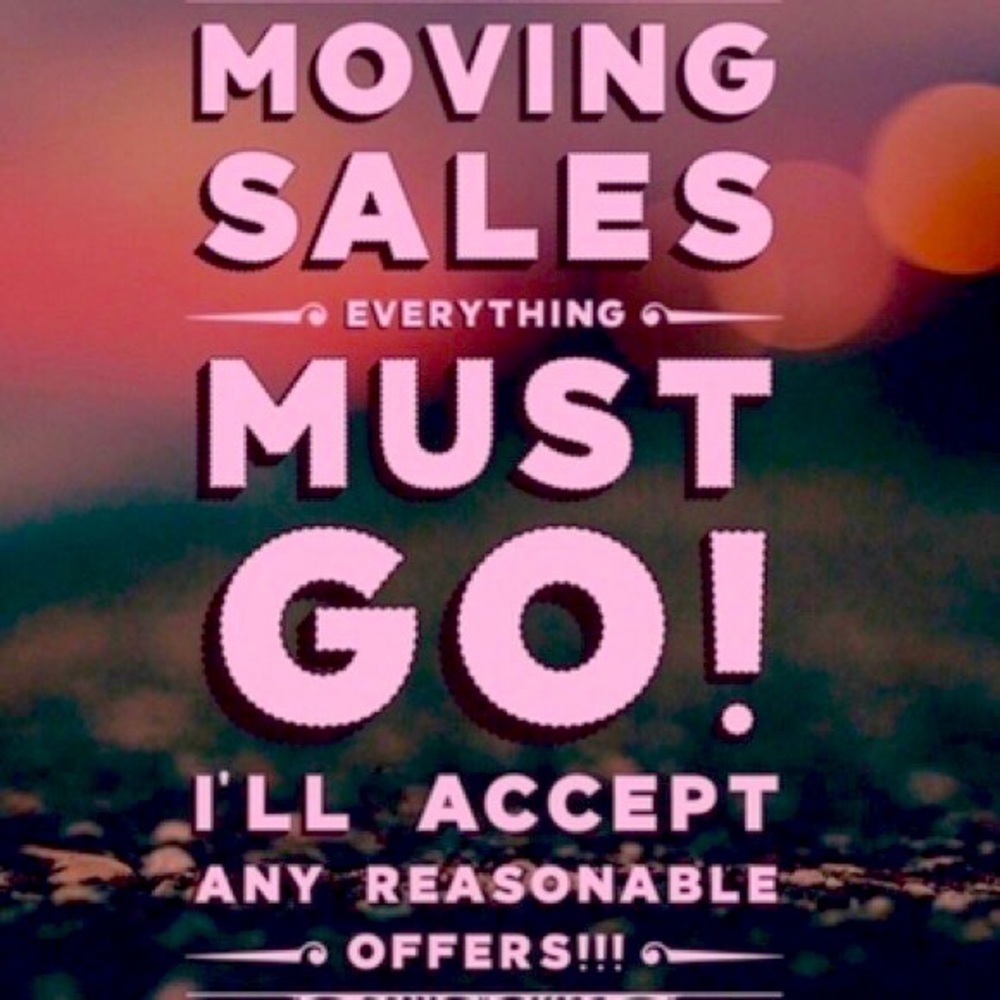 Moving sale